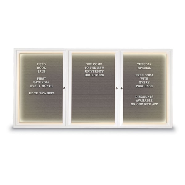 Indoor Enclosed Combo Board, 42"x32", Black Frame/Grey & Burgundy